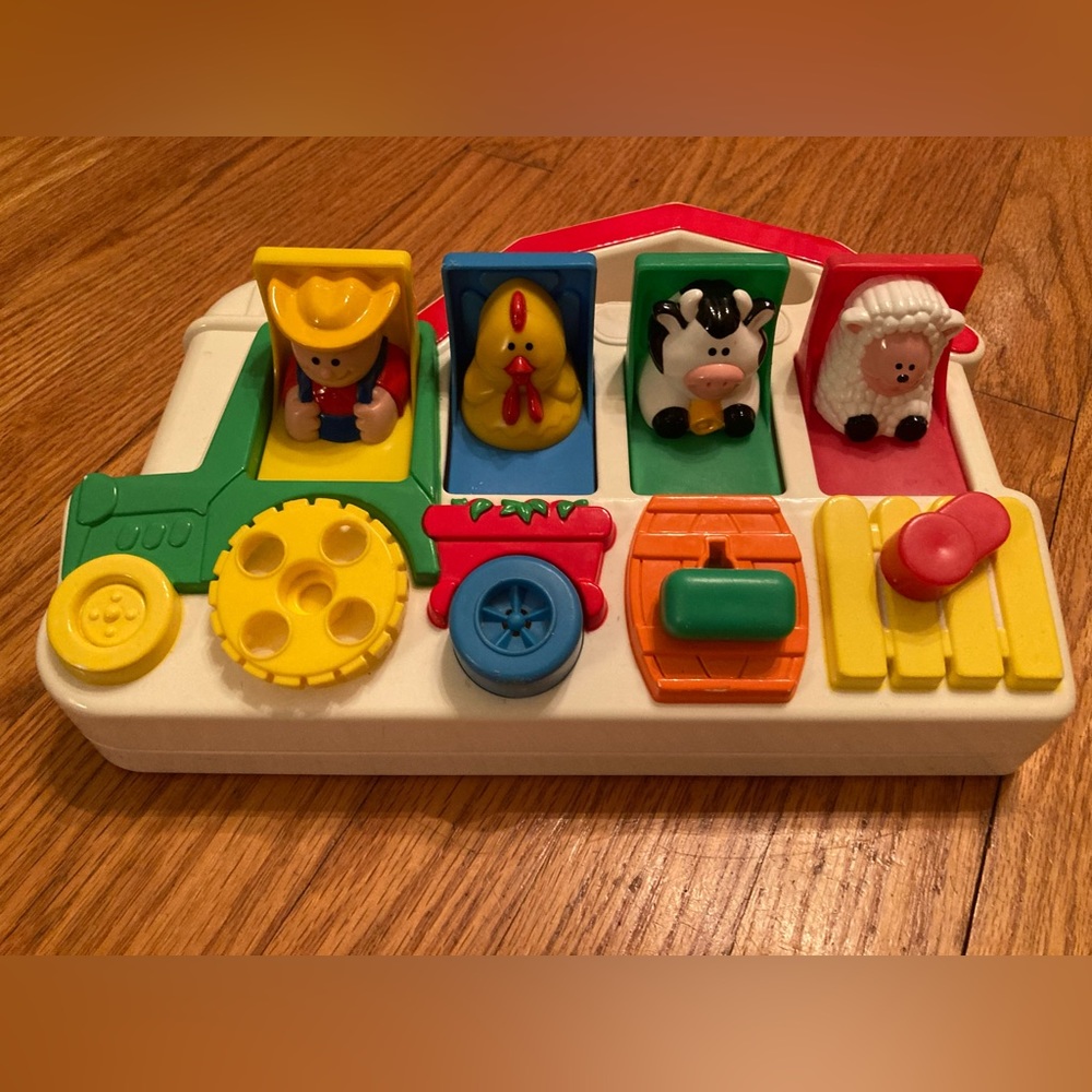 🚜 Fisher-Price - Vintage Farm Animals Pop-Up Toy
